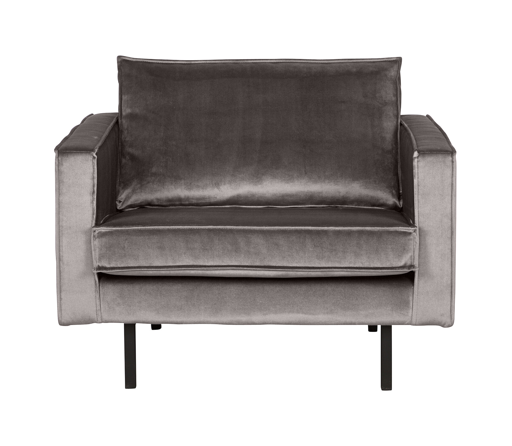WOOOD Fauteuil Rodeo Velours - Taupe - Velvet - BePureHome | WOOOD