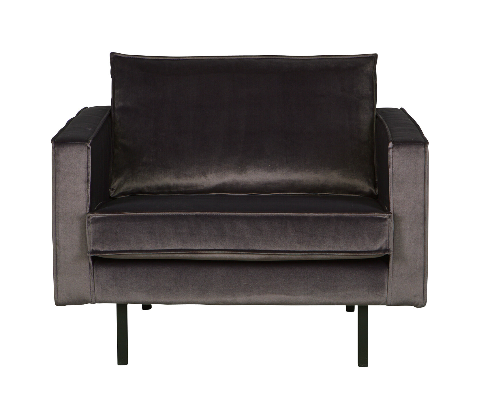 WOOOD Fauteuil Rodeo Velvet - Antraciet - BePureHome | WOOOD