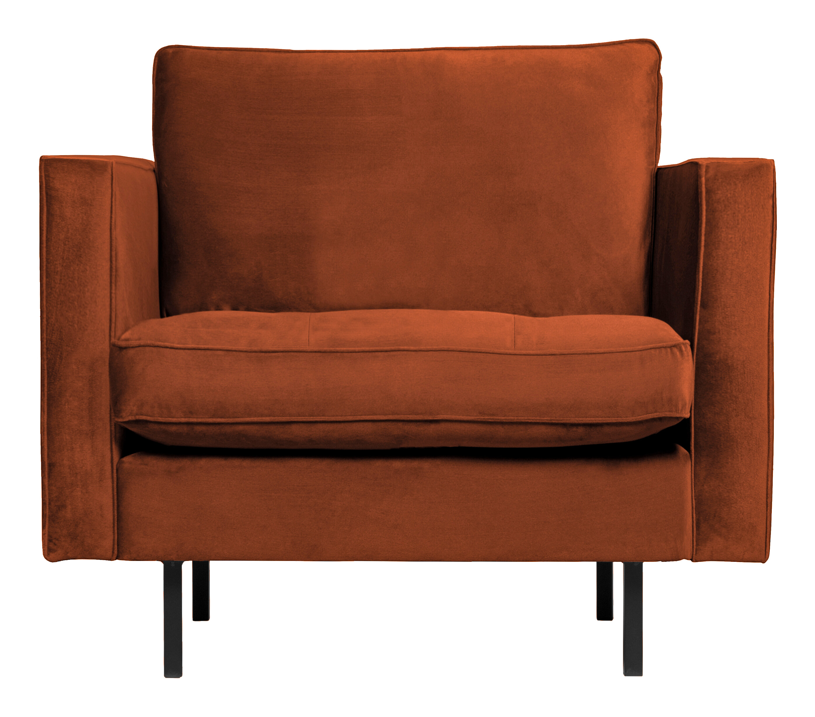WOOOD Fauteuil Rodeo Velvet - Roestbruin - BePureHome | WOOOD