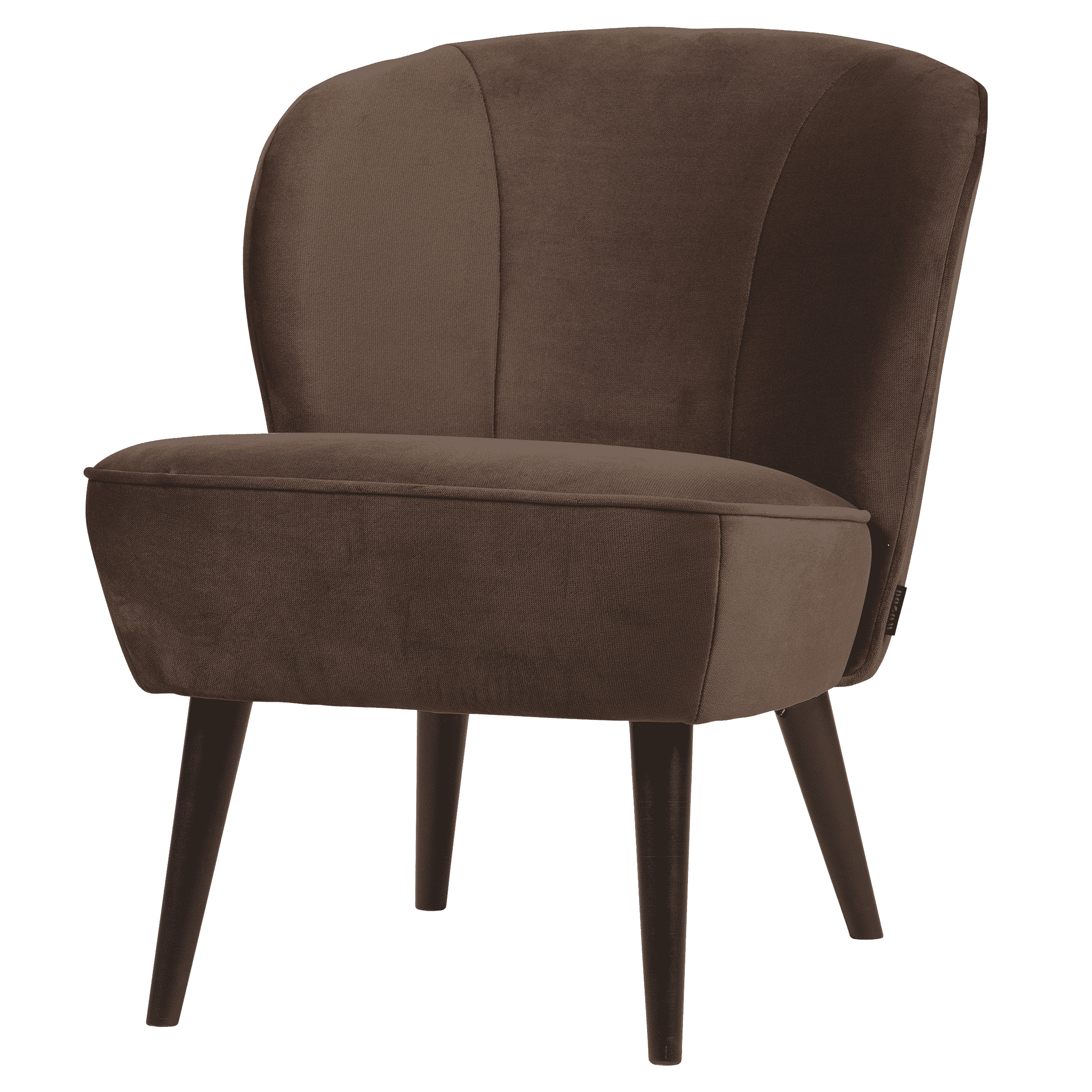 WOOOD Fauteuil Sara - Donkerbruin | WOOOD