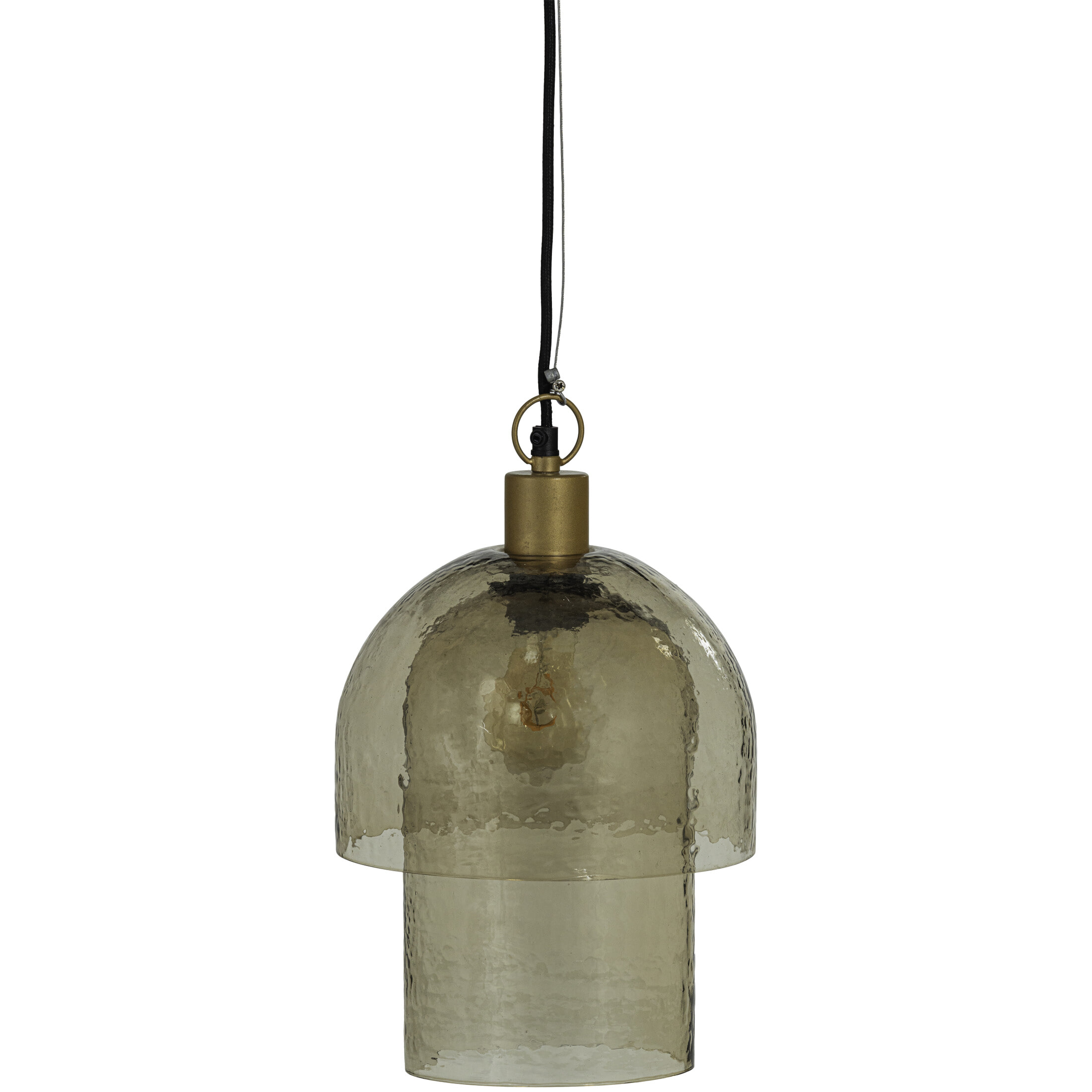 WOOOD Hanglamp Gigi Gehamerd Glas - Naturel | WOOOD