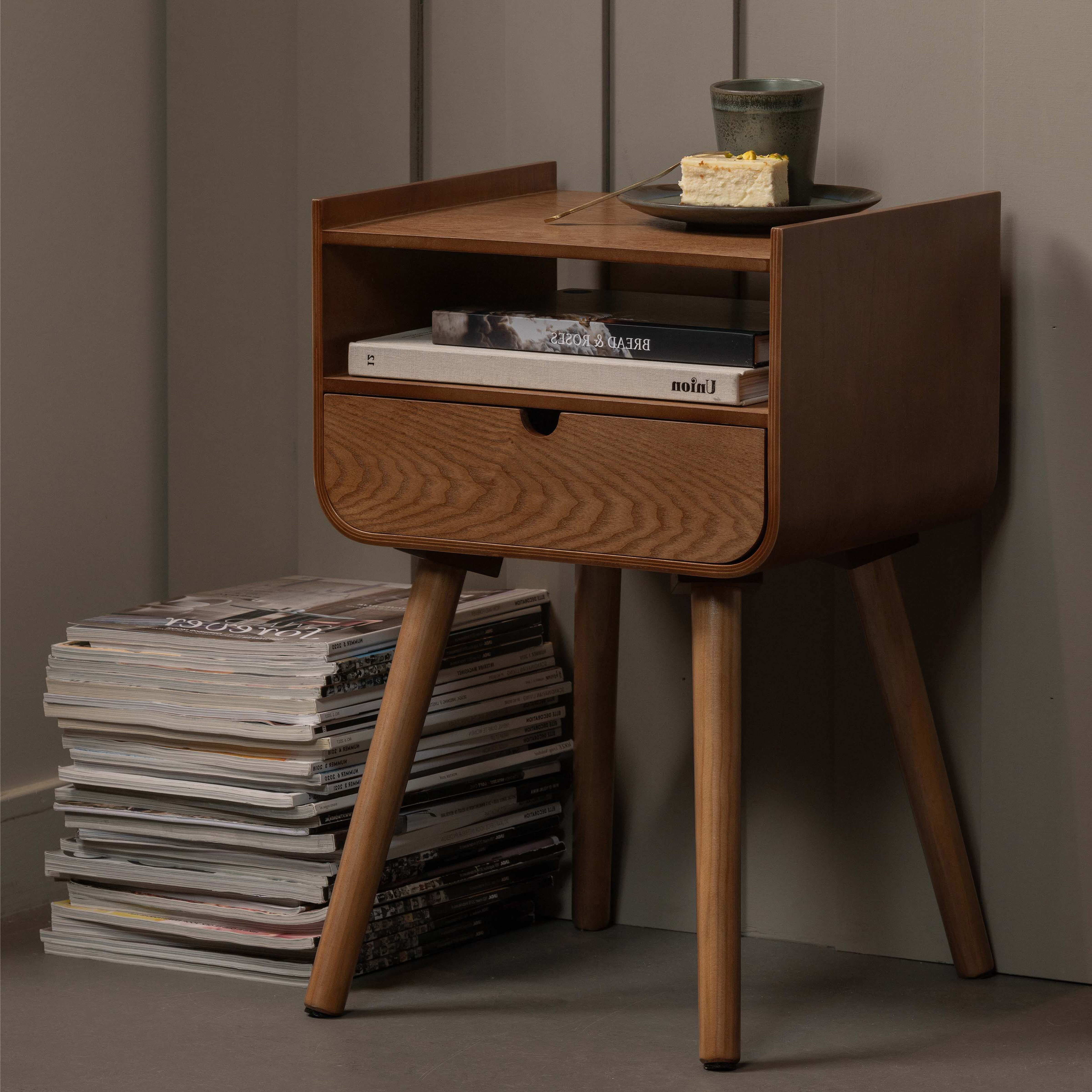 WOOOD Nachtkastje Nils 36 x 30cm - Naturel | WOOOD