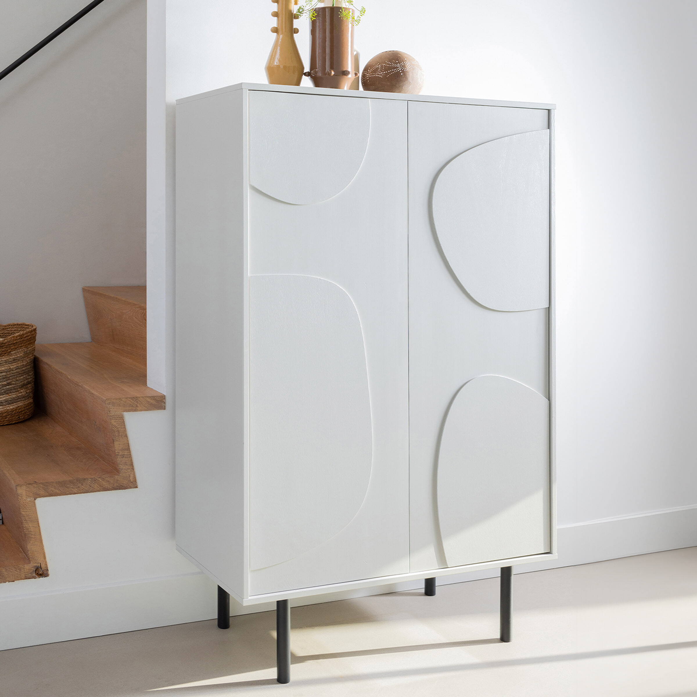 WOOOD Opbergkast Cadiz Grenen - Mist | WOOOD