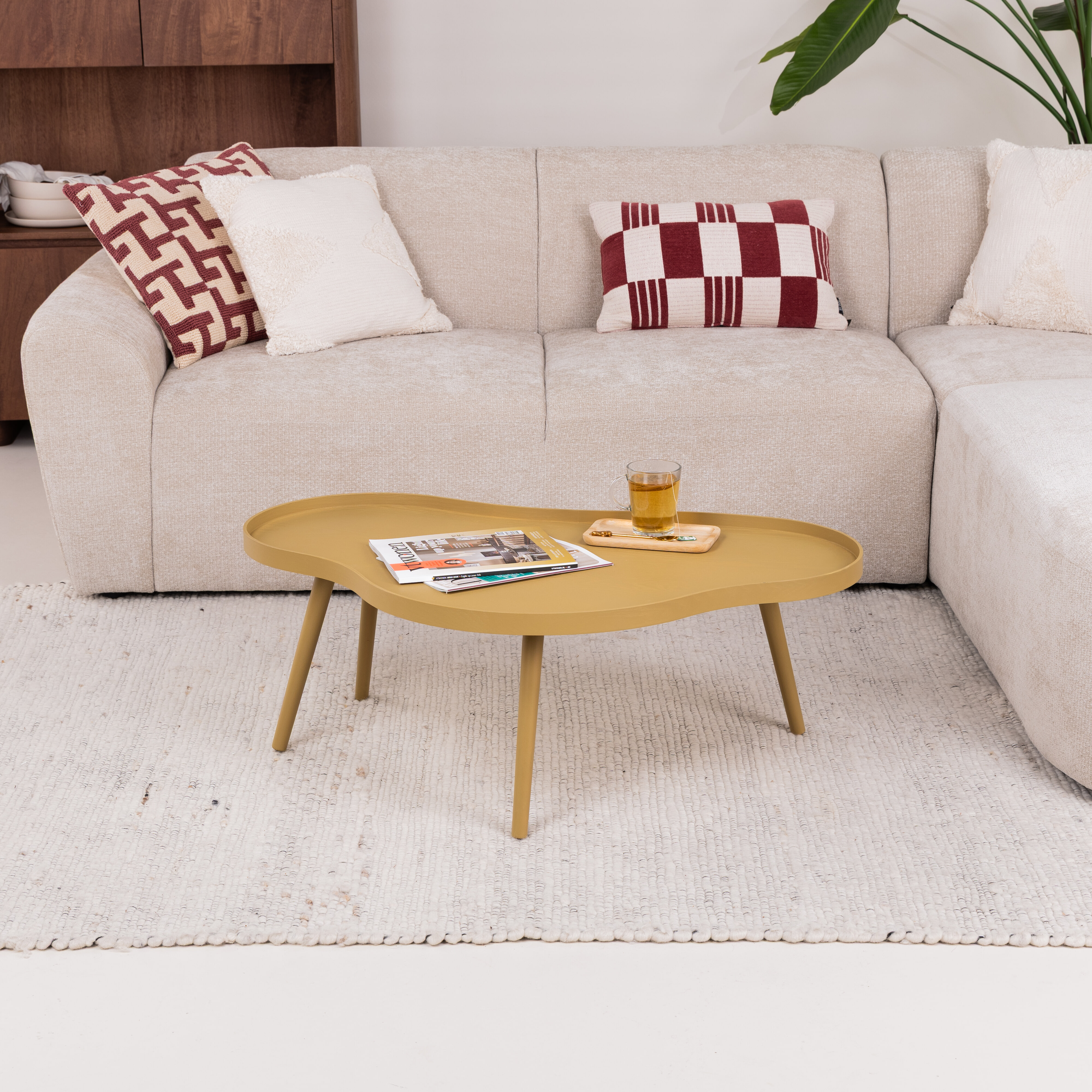 WOOOD Organische Salontafel Mae 100 x 58cm - Alpaca | WOOOD