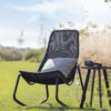 WOOOD Outdoor Schommelstoel Tom Rattan - Zwart | WOOOD