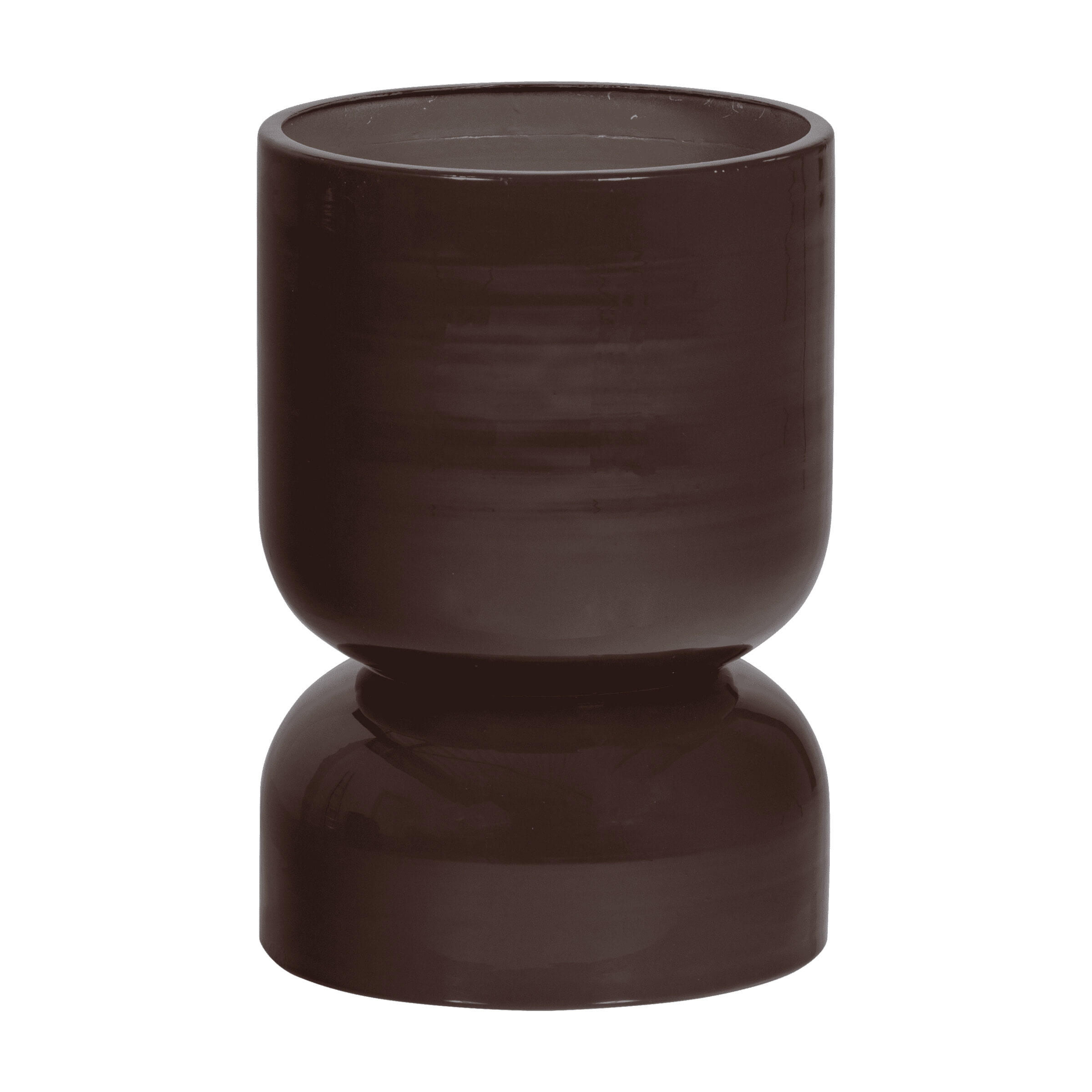 WOOOD Plantenpot Toval Ø28cm - Paars/Bruin | WOOOD