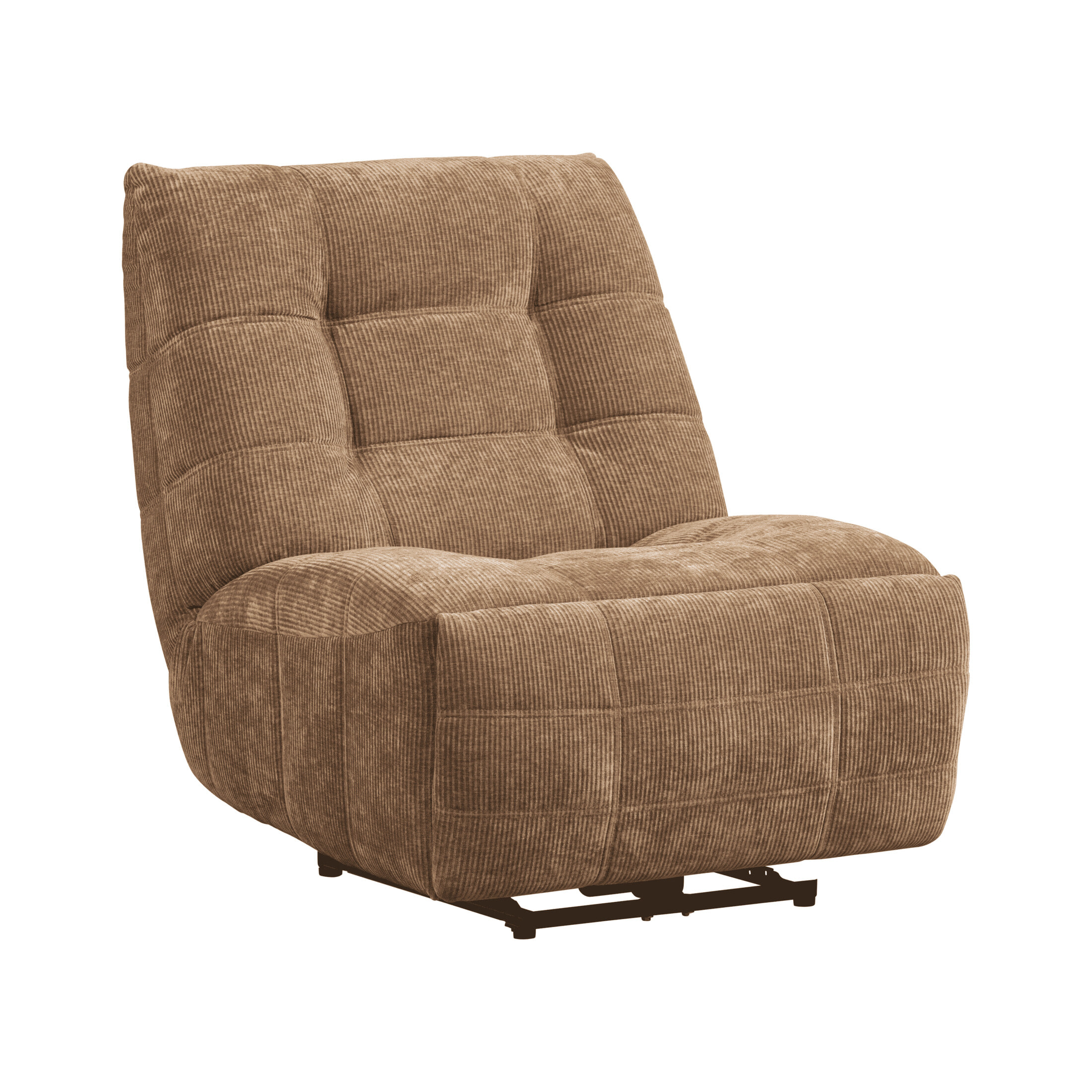 WOOOD Relaxfauteuil Hein Geweven ribstof - Lichtbruin | WOOOD