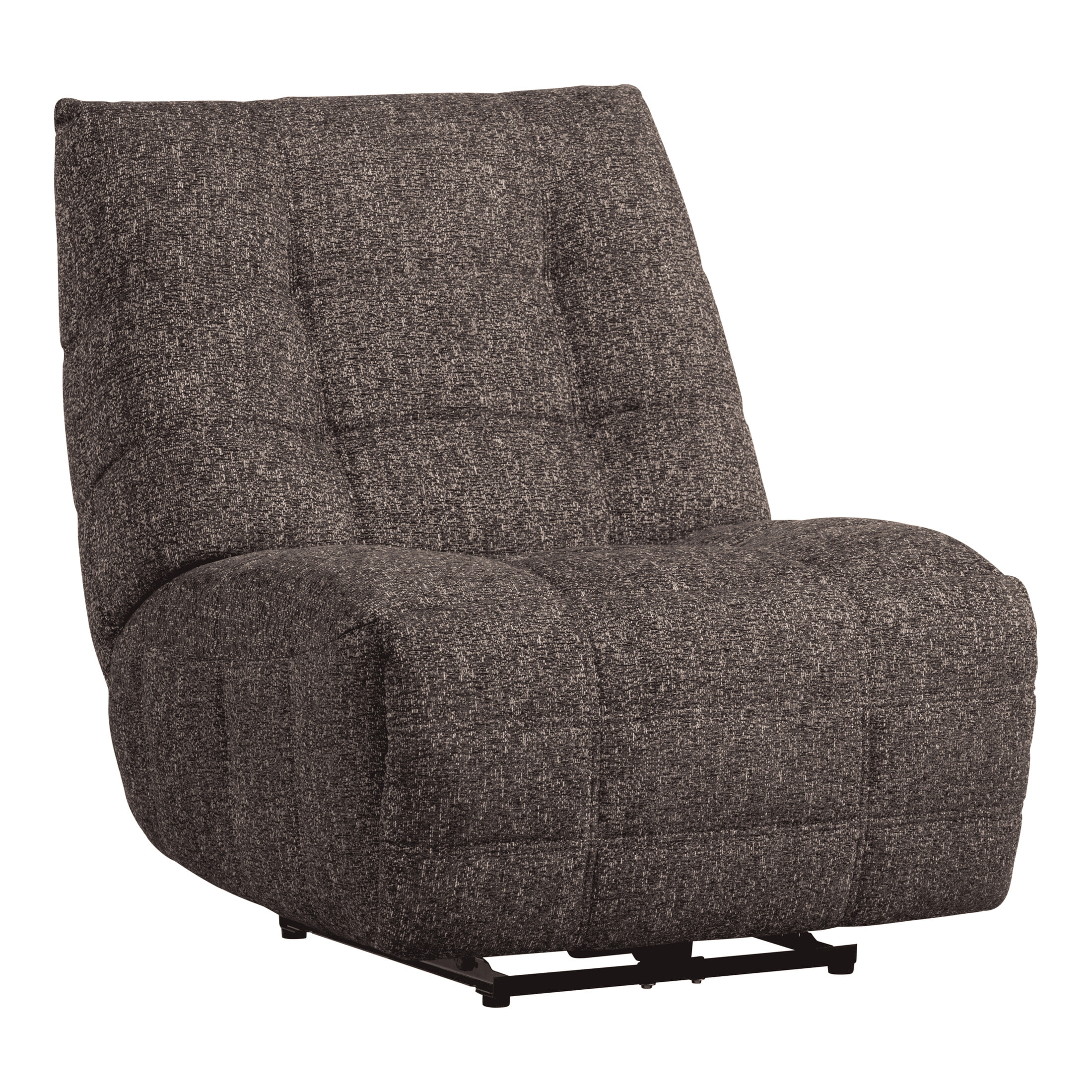 WOOOD Relaxfauteuil Hein Geweven stof - Antraciet/Bruin | WOOOD