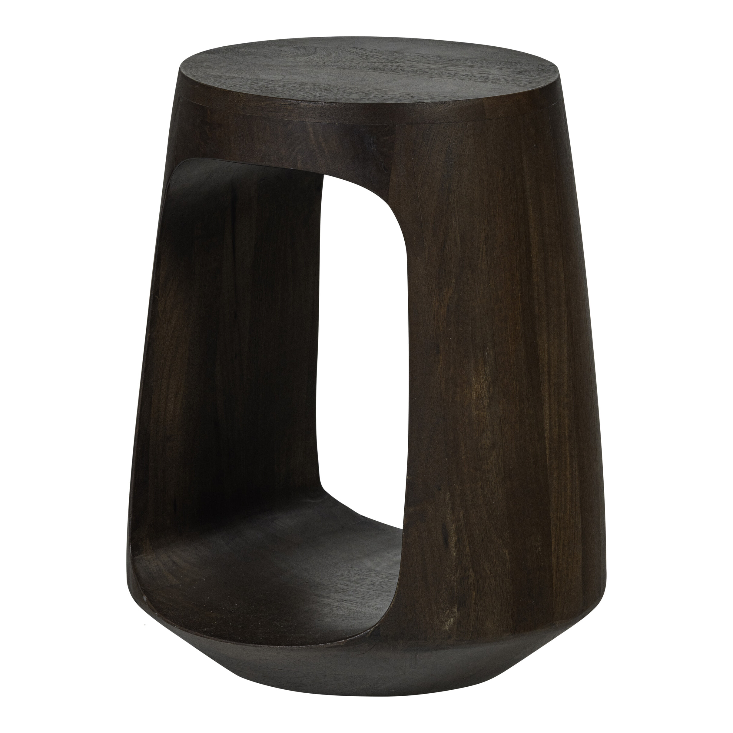 WOOOD Ronde Bijzettafel Bayo Walnoot mangohout