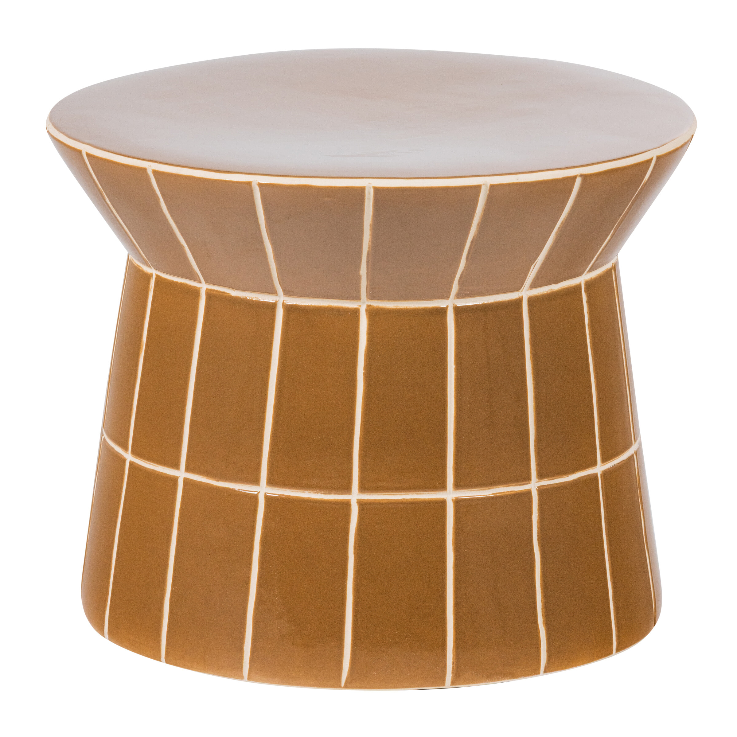 WOOOD Ronde Bijzettafel Plu Keramiek
