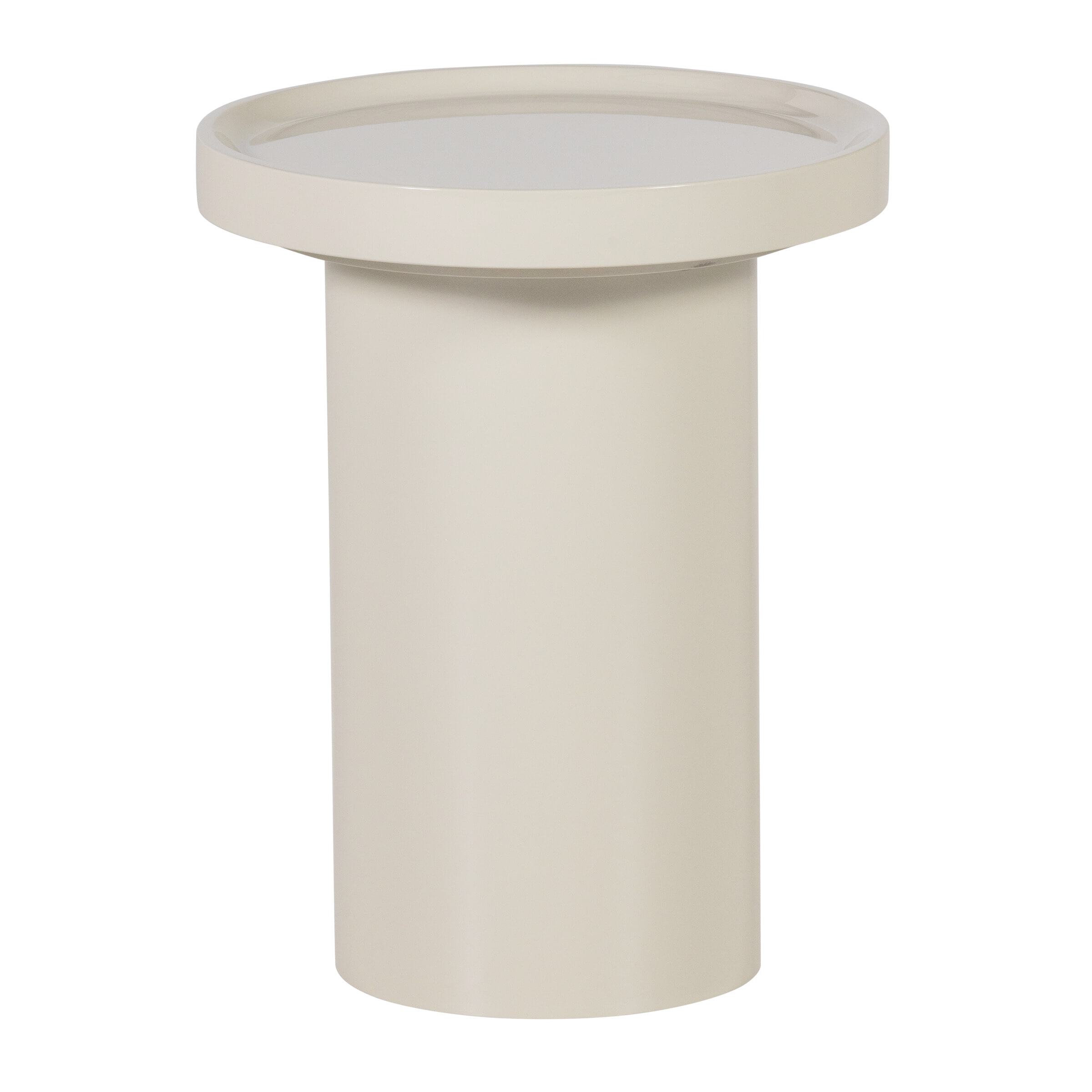 WOOOD Ronde Bijzettafel Veluna 40cm - Zand - Ovaal | WOOOD