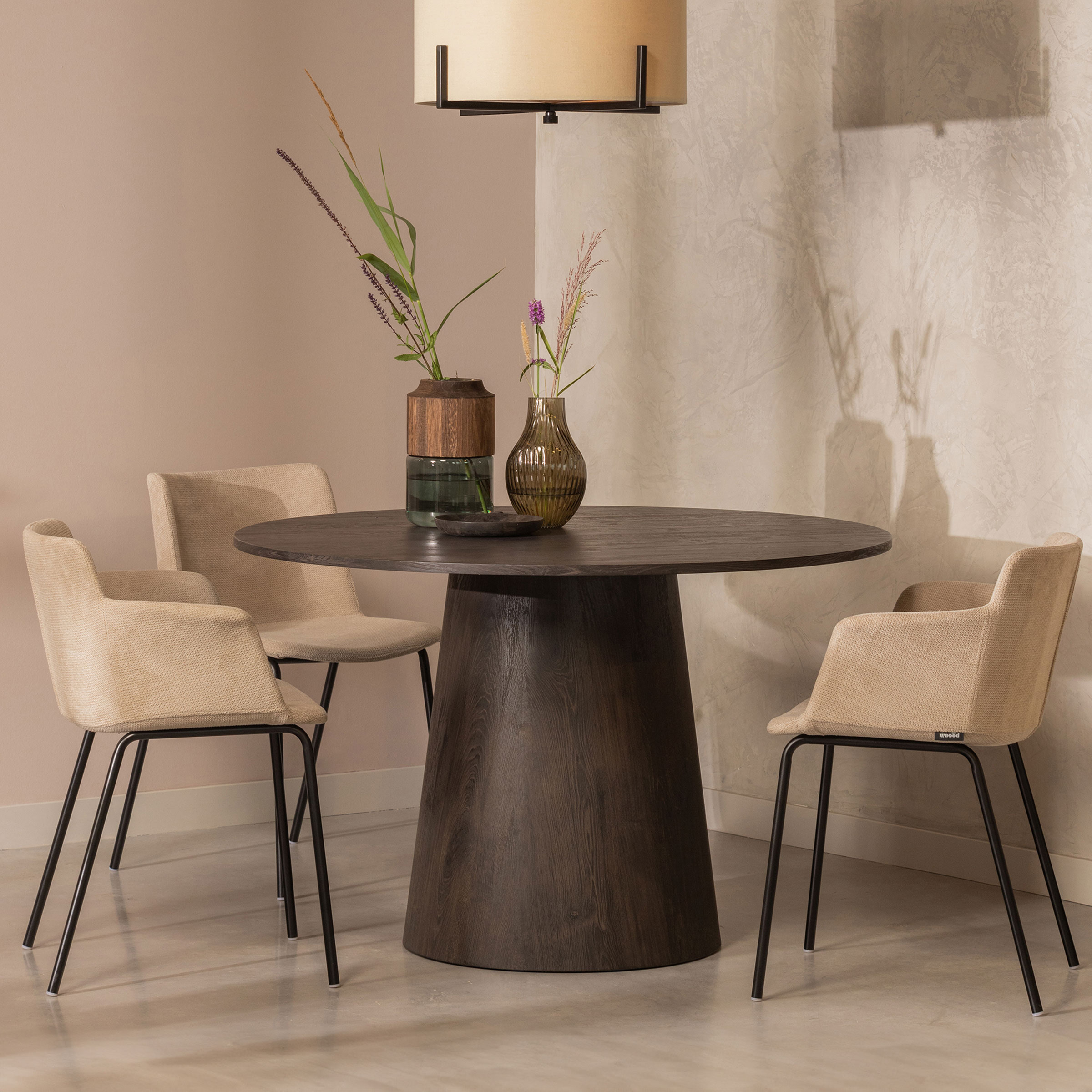 WOOOD Ronde Eettafel Maan MDF