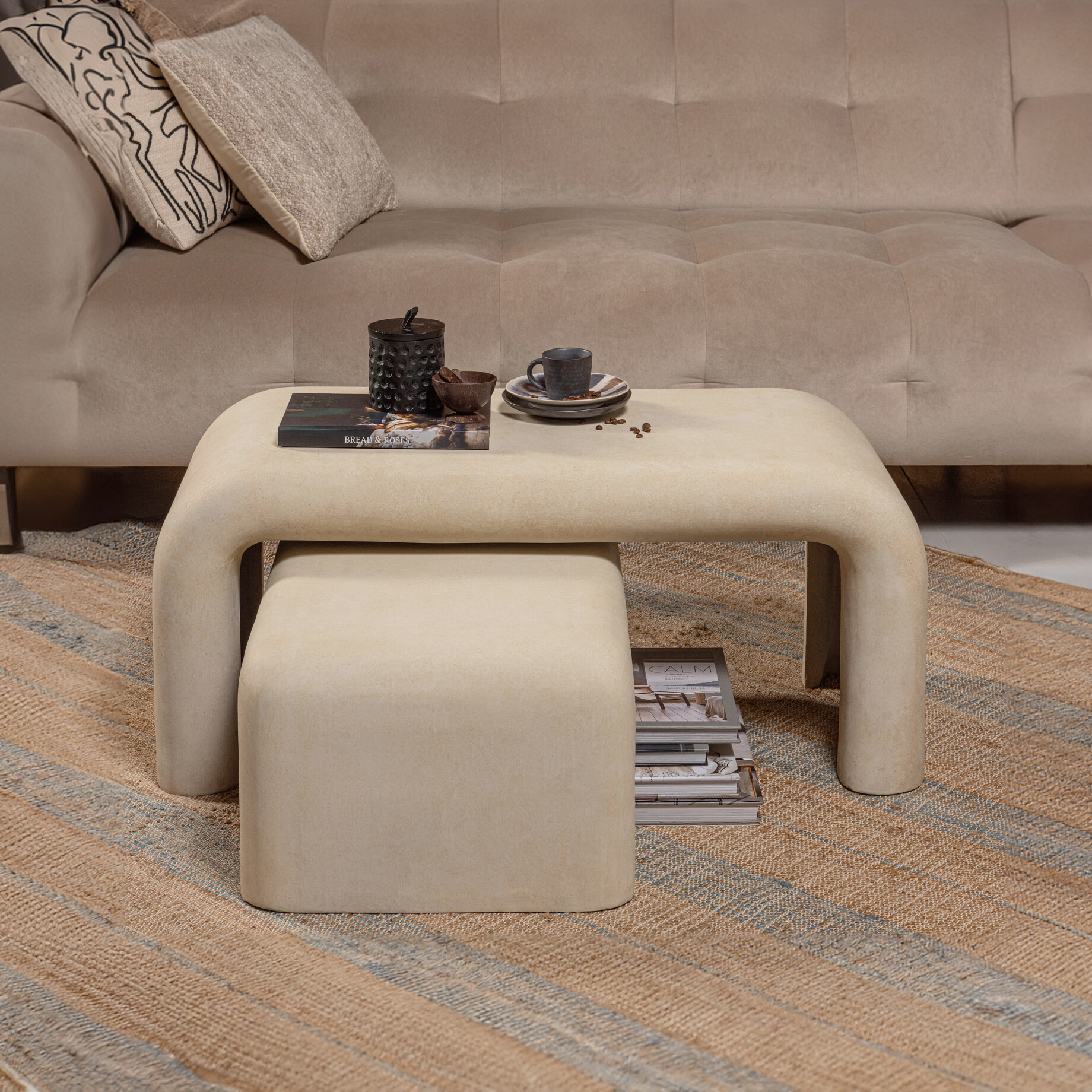 WOOOD Salontafel Stani Set van 2 stuks