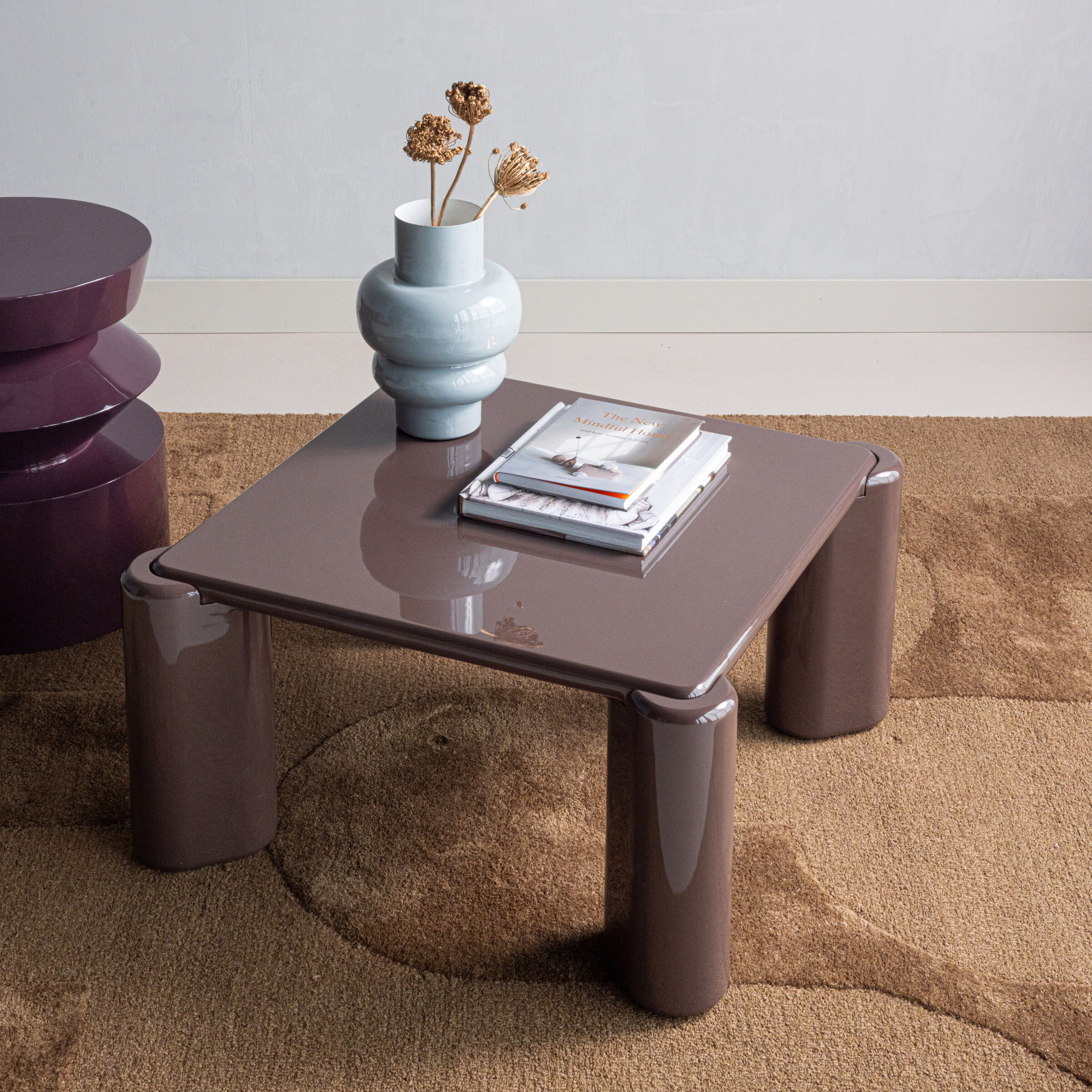 WOOOD Salontafel Tiven 80cm - Donkerbruin - Vierkant | WOOOD