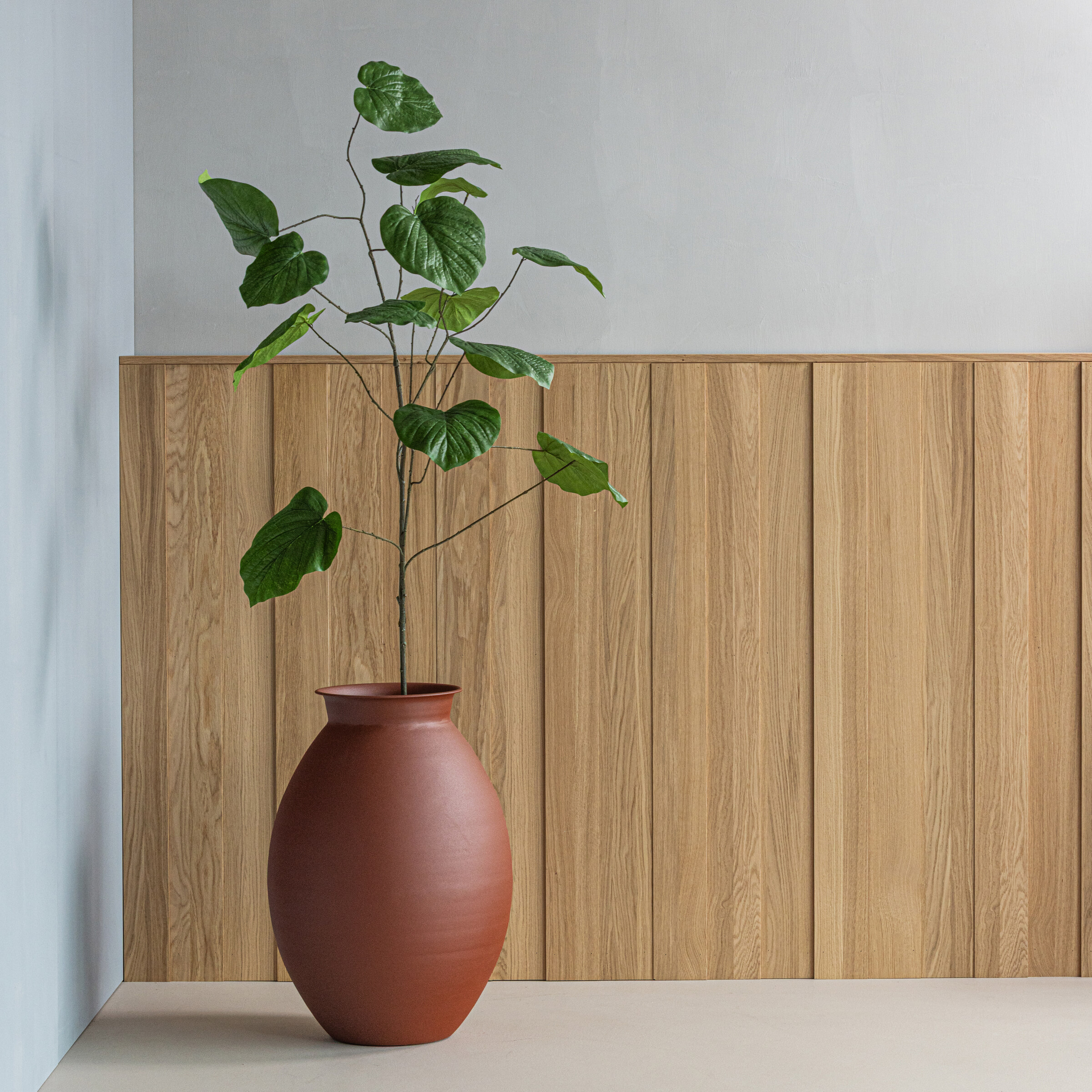 WOOOD Vaas Caro 70cm - Bruin | WOOOD