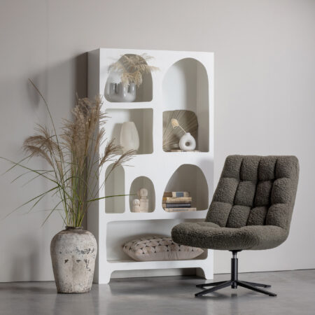 WOOOD Vakkenkast Caz 180 x 95cm - Wit - Japandi | WOOOD