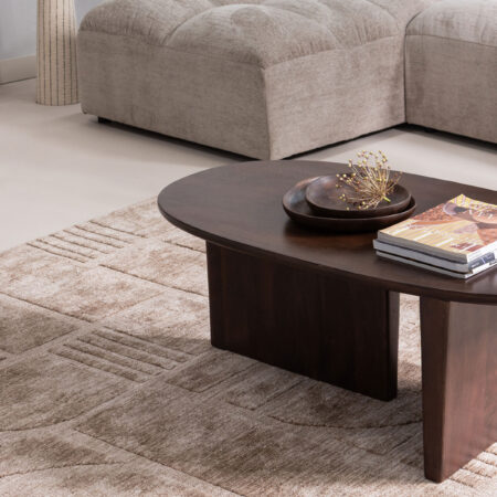 WOOOD Vloerkleed Lovi 170 x 240cm - Taupe | WOOOD