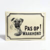 Waakhond bord Boxer | Topemaille