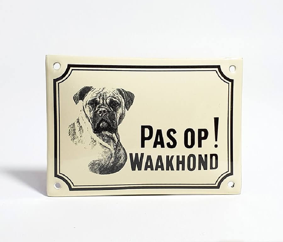 Waakhond bord Boxer | Topemaille
