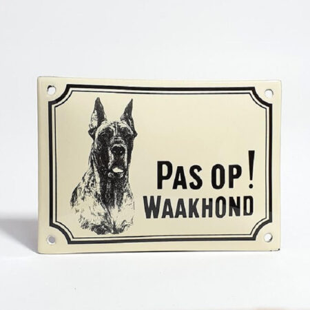 Waakhond bord Deense Dog | Topemaille