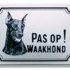 Waakhond bord Dobermann | Topemaille