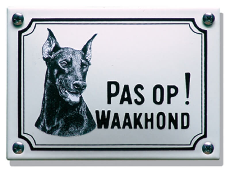 Waakhond bord Dobermann | Topemaille