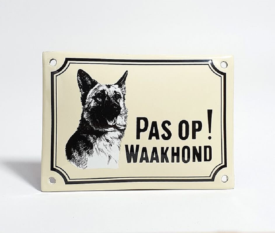 Waakhond bord Herdershond | Topemaille