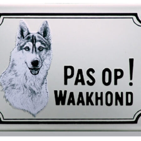 Waakhond bord Husky | Topemaille