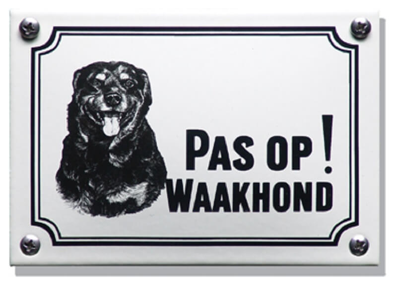 Waakhond bord Rottweiler | Topemaille