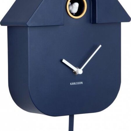Wall Clock Modern Cuckoo Dark Blue | Karlsson