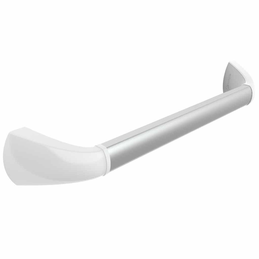 Wandbeugel zilverkleurig met afdekkappen in mat wit | Kies lengte wandbeugel : 60 cm | SecuCare | SecuCare