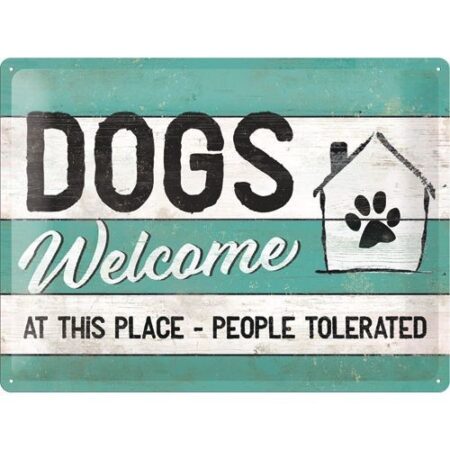 Wandbord Dogs Welcome | Nostalgic Art