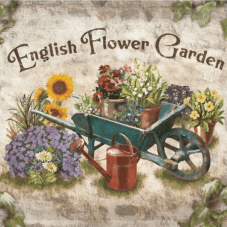 Wandbord Englisch Flower Garden | Nostalgic Art