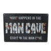 Wandbord Mancave Zwart metaal |