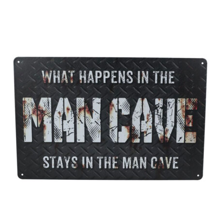 Wandbord Mancave Zwart metaal |
