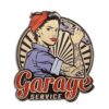 Wandbord Tin Garage Service met reliëf | DecoImport