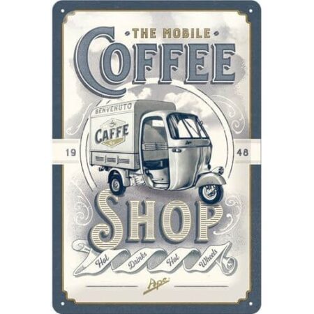 Wandbord the Mobile Coffee shop | Nostalgic Art