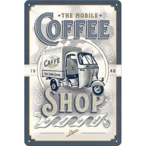 Wandbord the Mobile Coffee shop | Nostalgic Art