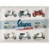 Wandbord tin sign Vespa models | Nostalgic Art