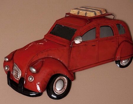 Wanddecoratie 2CV rood | Gave Specials