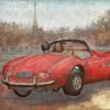 Wanddecoratie 3D cabrio rood | Gave Specials