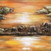 Wanddecoratie 3D metaal Afrika | Gave Specials