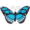 Wanddecoratie Blauwe vlinder metaal bewegende vleugels | Primus Handcraft