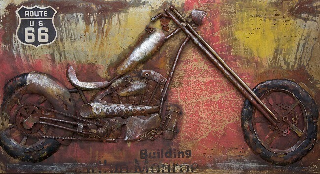 Wanddecoratie Chopper Route 66 | Gave Specials