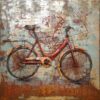 Wanddecoratie Fiets met wereldbol metaal | Gave Specials