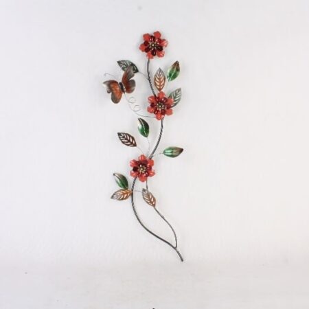 Wanddecoratie bloementak met vlinders | Sam. B.V.
