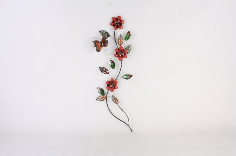 Wanddecoratie bloementak met vlinders | Sam. B.V.