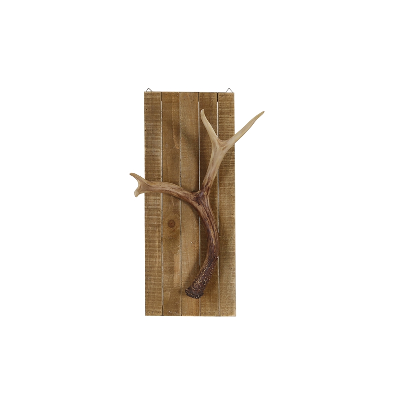 Wanddecoratie gewei op hout set a 2 stuk | Naturel Collections