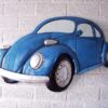 Wanddecoratie kever blauw van metaal | Sam. B.V.