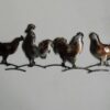 Wanddecoratie kippen metaal | Sam. B.V.